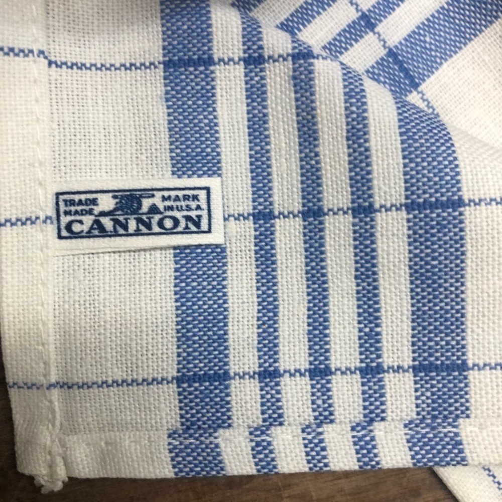 Vintage new old stock Canon kitchen towels blue farmhouse country - Picture 7 of 8